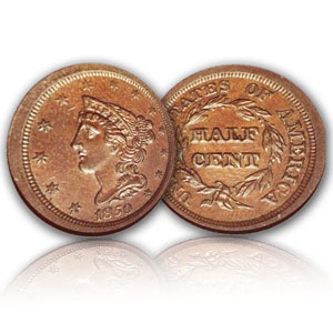 U.S. Coinage Braided Hair Half Cent